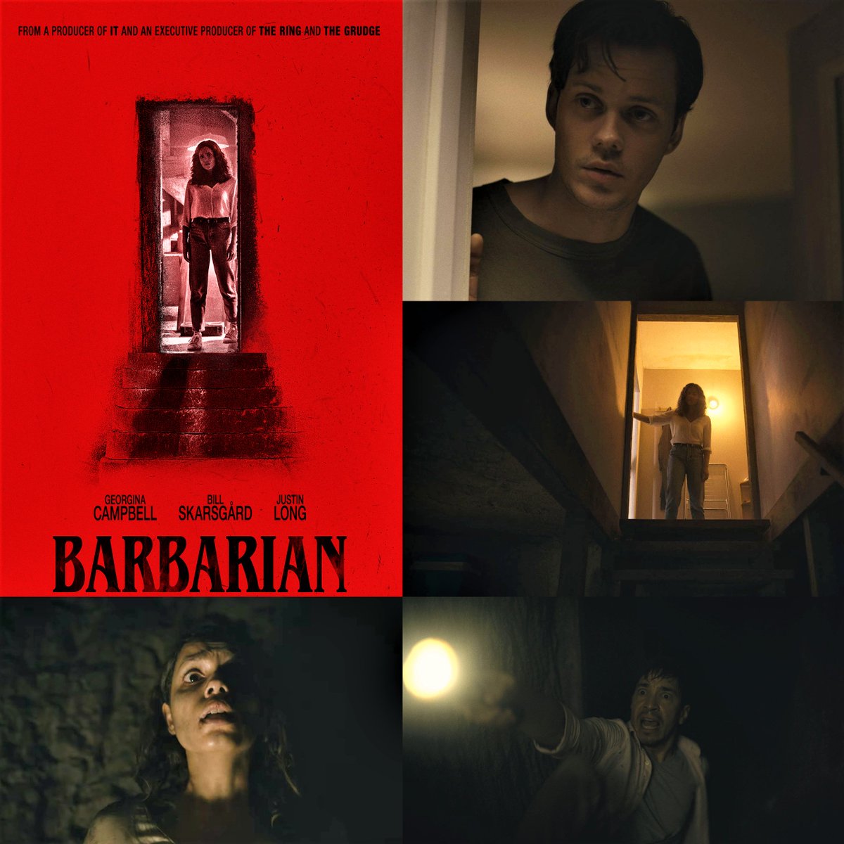 HorrorCarnival's tweet photo. Barbarian (2022) ― Smart, darkly humorous, and above all scary, Barbarian offers a chilling and consistently unpredictable thrill ride for horror fans. https://t.co/ozGnktBv62