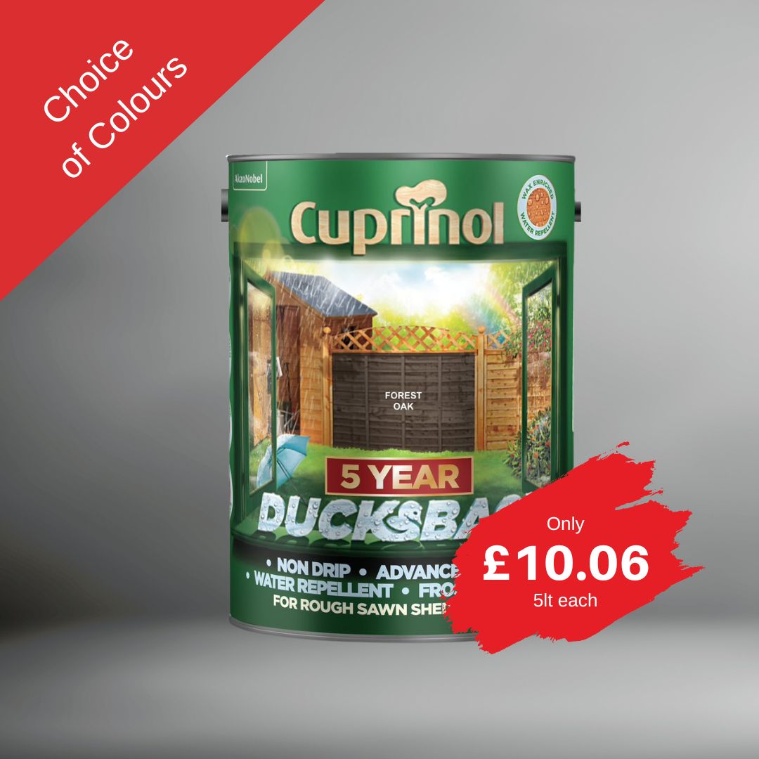 Paint_Centre's tweet photo. We stock @CuprinolUK paint at great prices, including Cuprinols' Ducksback advanced 5 Year Water Resistant* formula. Available in a choice of colours for only £10.06 for 5 litres

Visit us in store:  https://t.co/35j4MeEZAE 

#painteranddecorator #professionalpainter https://t.co/v5RutcGUL3