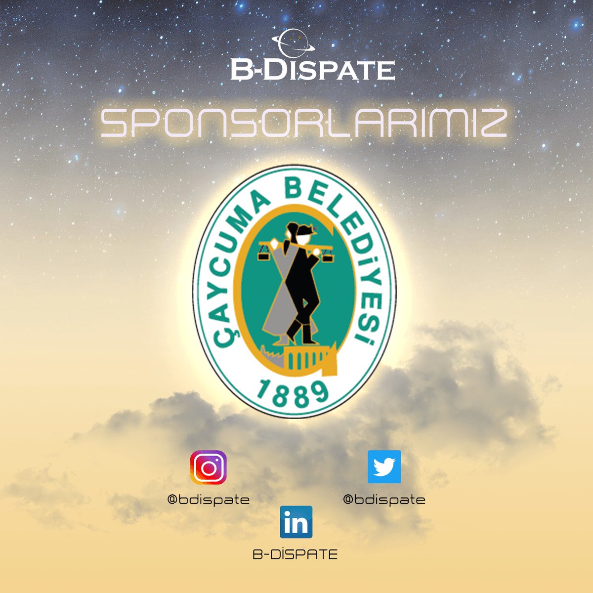 Teknofest 2022 yarışma sürecimiz boyunca yanımızda olan ve desteklerini esirgemeyen sponsorumuz @caycumabelediye teşekkürlerimizi sunuyoruz. #zonguldak #bdispate #bülentecevitüniversitesi #modeluydu #uydu #uzay #space #satellite #turksat #nasa #esa #tua #teknofest2022