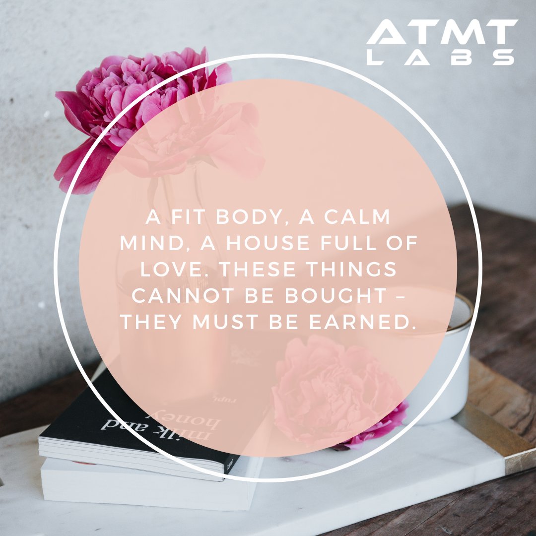 ATMTLABS's tweet photo. A fit body, a calm mind, a house full of love. These things cannot be bought – they must be earned.

#quote #quoteoftheday #motivation #positivethinking #fitnessworkouts #atmtlabs #atmtgroup #alexaskill #ai #voicetechnology #askalexa #alexa https://t.co/p7vZXAi0UL