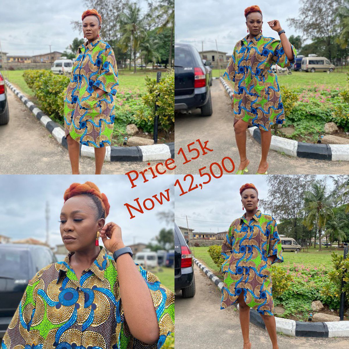This is a shirt dress to live for💃🏾💃🏾💃🏾

Available in free sizes for immediate delivery.