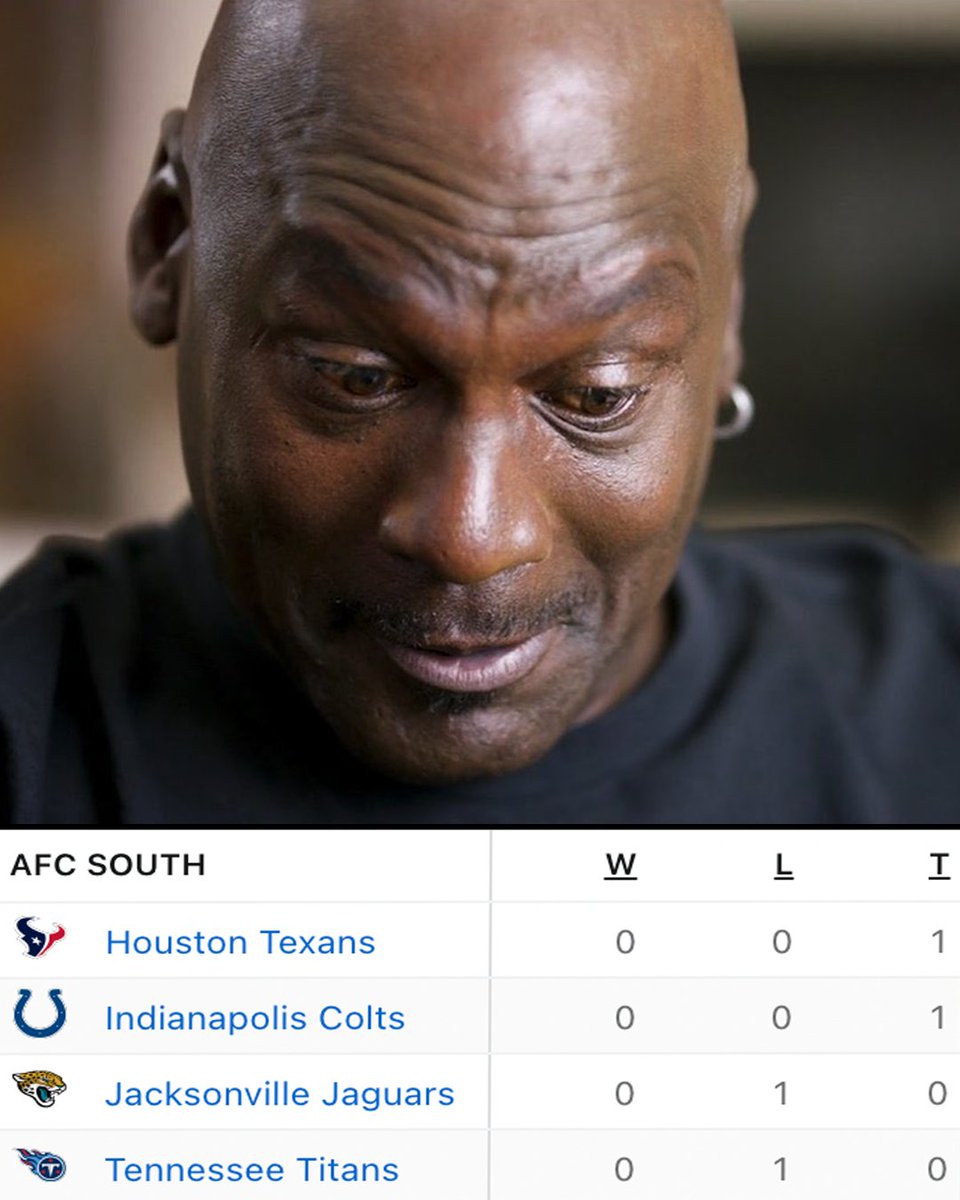 No AFC South team won this week and two of them faced each other 😬 

(h/t <a href="/NoraPrinciotti/">Nora Princiotti</a>)