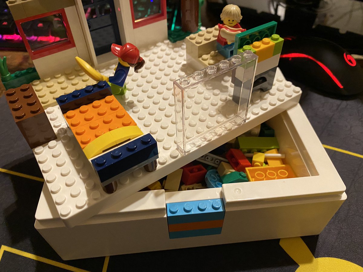 TWrexGaming's tweet photo. Went to @IKEAUSA today, and found these really cool @LEGO_Group storage boxes, that have buildable tops! These are way cool! #lego #ikea #TwitchStreamers #letsbuildlego https://t.co/zxUYZqKGW7