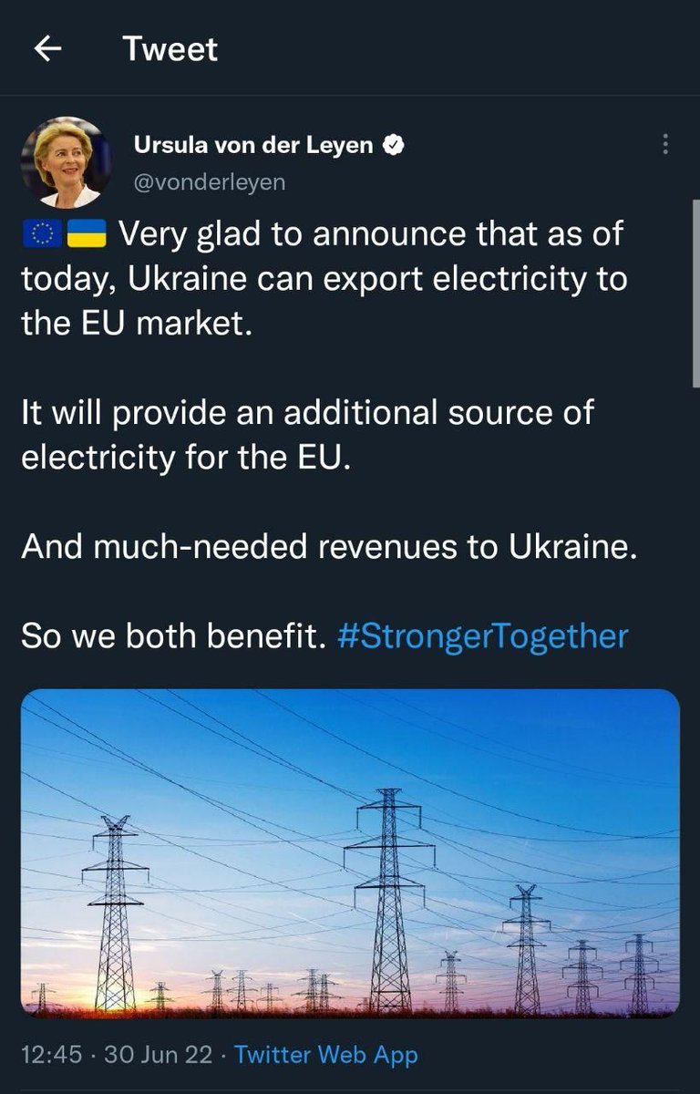 angeloinchina's tweet photo. Ukraine will provide electricity to Europe 😂 https://t.co/nrMPkGnMLR