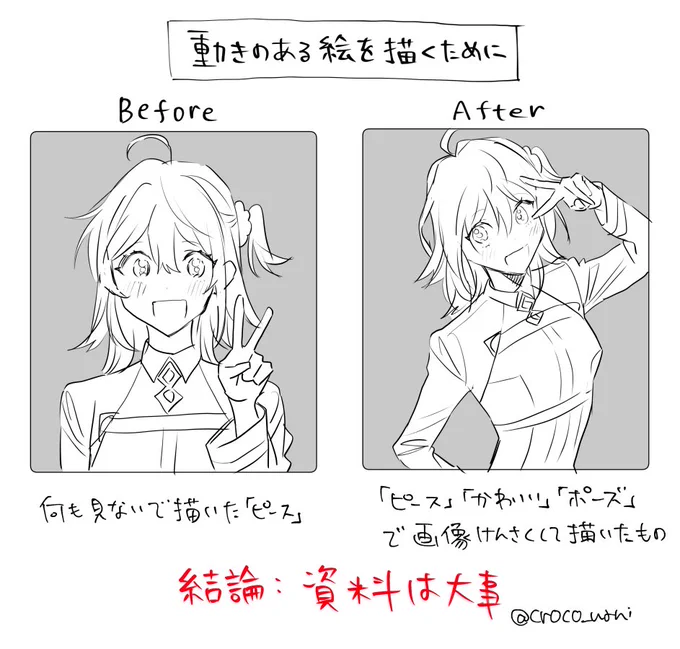 【かんたん講座】動きのある絵を描くために 