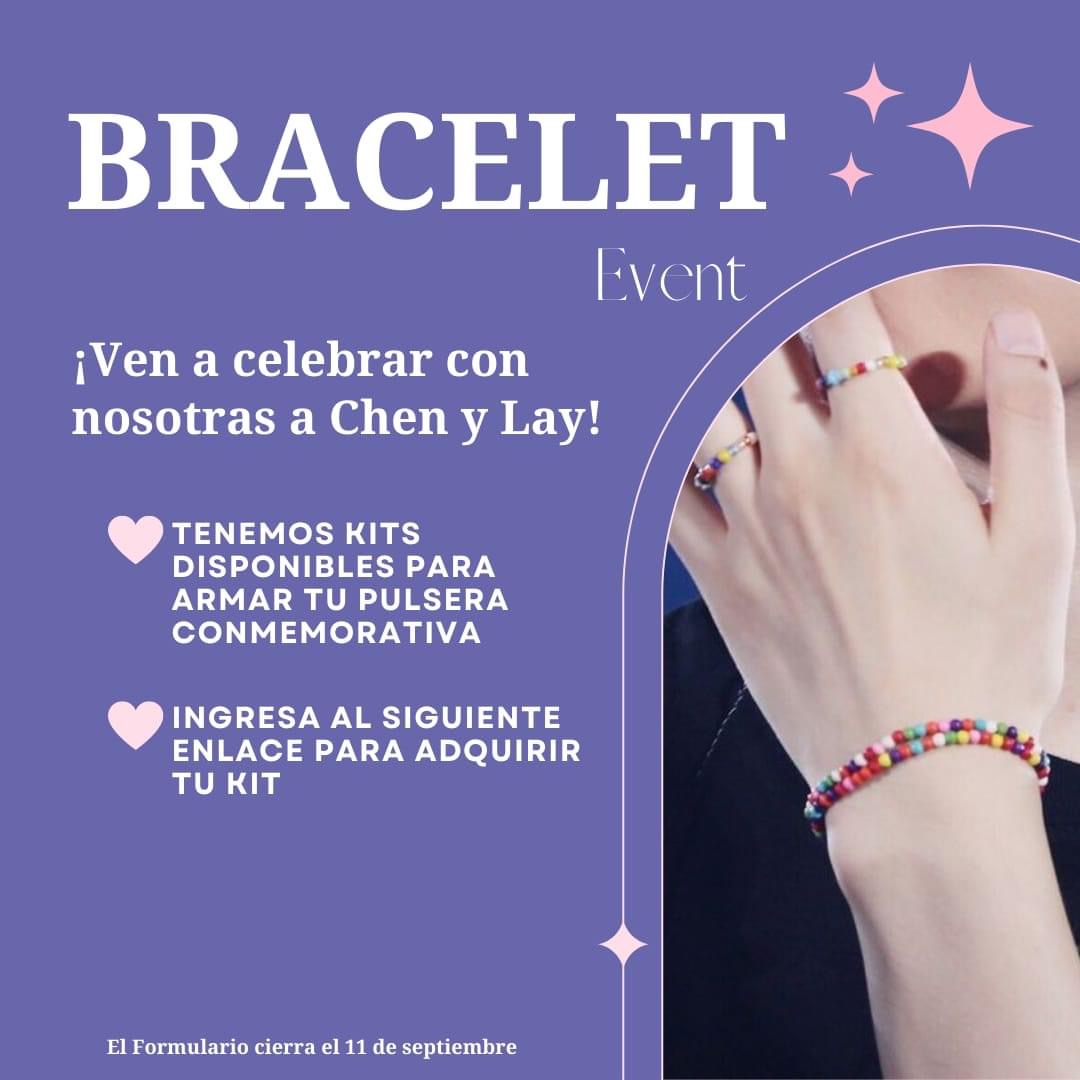 LayEXOFans1's tweet photo. [PROYECTO HB CHEN &amp; LAY]

Ven a celebrar con nosotras el Cumpleaños de nuestros queridos #Chen y #Lay en este #BraceletBar

Podrás convivir y pasar un rato con demás EXO-L, además de que podrás armar una pulsera conmemorativa al adquirir un kit ✨️[+]

#EXO #엑소 @weareoneEXO https://t.co/393hRTQgF1