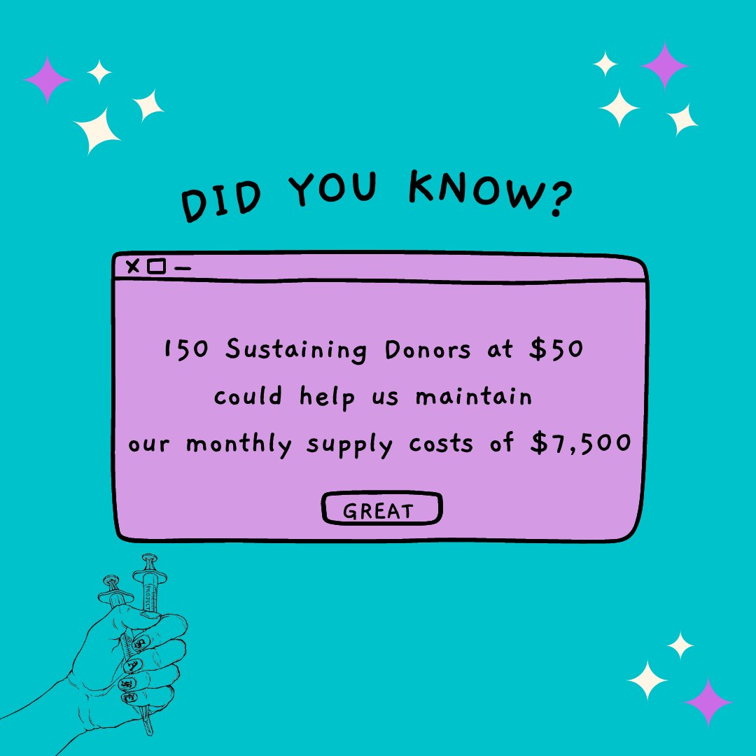 We are launching our sustaining donor campaign to start fundraising for the 2023 year! Traditional grant making, which maintains hierarchy between foundations and grantees, is inadequate for sustaining the work of Project SAFE, a transformative harm reduction group.