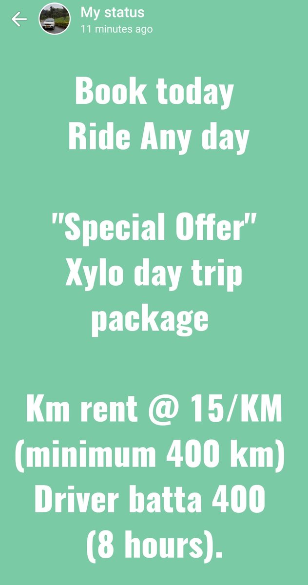 Travel_Pollachi's tweet photo. Xylo special package #pollachi #special #offer. Book today ride anyday. 9500781299. Offer only today. https://t.co/0sj0SZk0wN