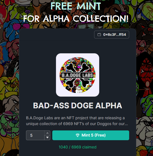 badogelabs's tweet photo. 🆓5 x FREE MINTS for Everyone! Only for the Alpha Collection Release...

No Closure date for this grab yet - don't be late :)

https://t.co/Dq4X9HLY7M

#NFTCommunity #NFTGiveaways #NFTartwork #FreeMintNFT #FreeMint #FREEMINTALERT https://t.co/nhkXROJgLp