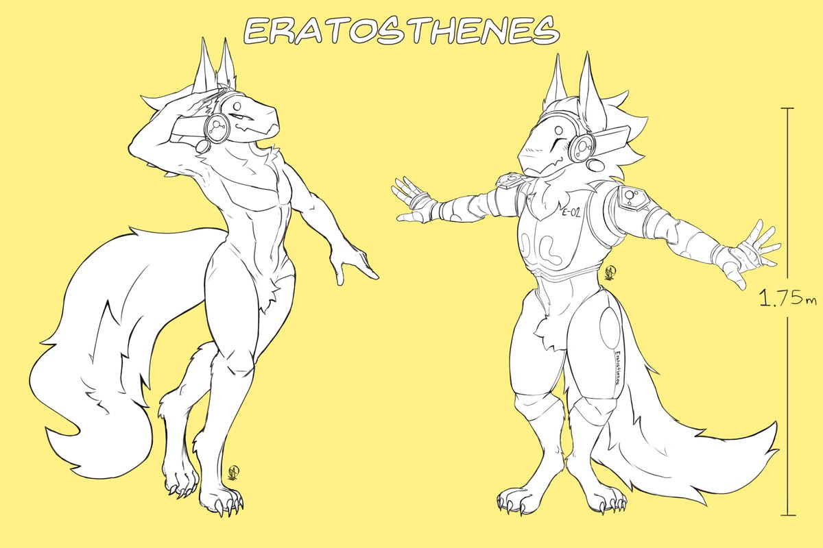 dex_pair's tweet image. one of the drawings i did in my hiatus
was a commission of an OC of @KBludd 
a super cute protogen, i love how i did that armor