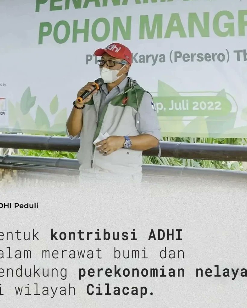 bumntangerang3's tweet photo. Sobat BUMN,
ADHI menggandeng LAZNAS LMI,melakukan penanaman 10 ribu pohon Mangrove di wilayah Cilacap.kegiatan ini merupakan bentuk kontribusi ADHI dalam rangka merawat bumi & mendukung ekonomi nelayan
#ADHItanam10RibuMangrove
#ADHIPeduli
#ADHIKarya
#BeyondConstruction https://t.co/HrfIOLIupK