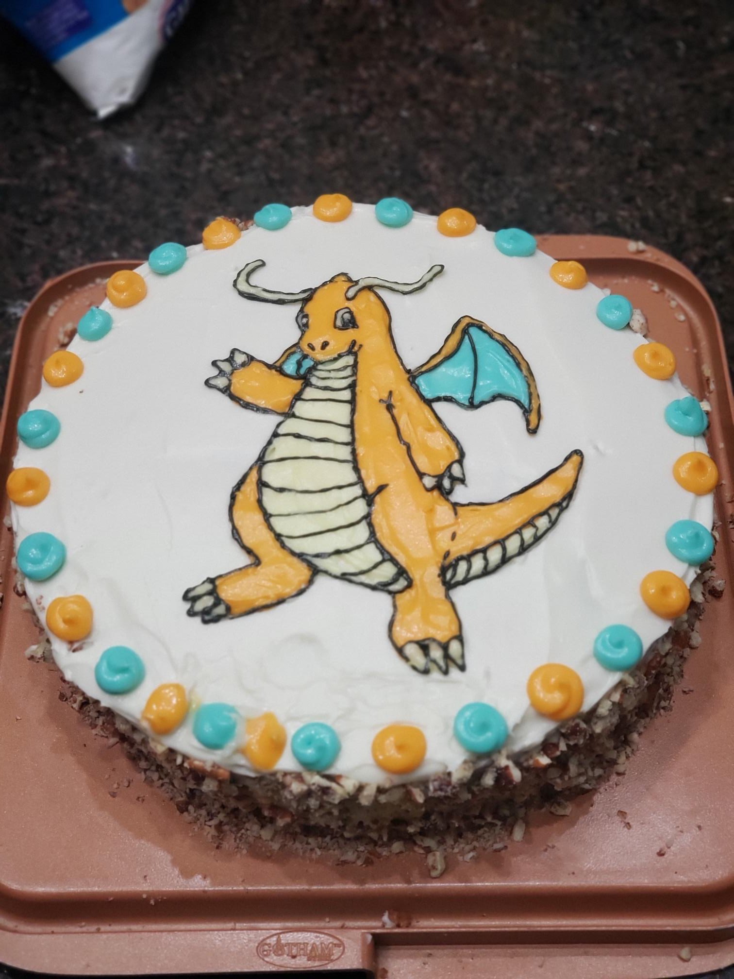 QueenPendragon on X: "Made a Dragonite cake for Namjoons Birthday! #HappyBirthdayNamjoon #HappyRMDay https://t.co/9s9fGzlpON" / X