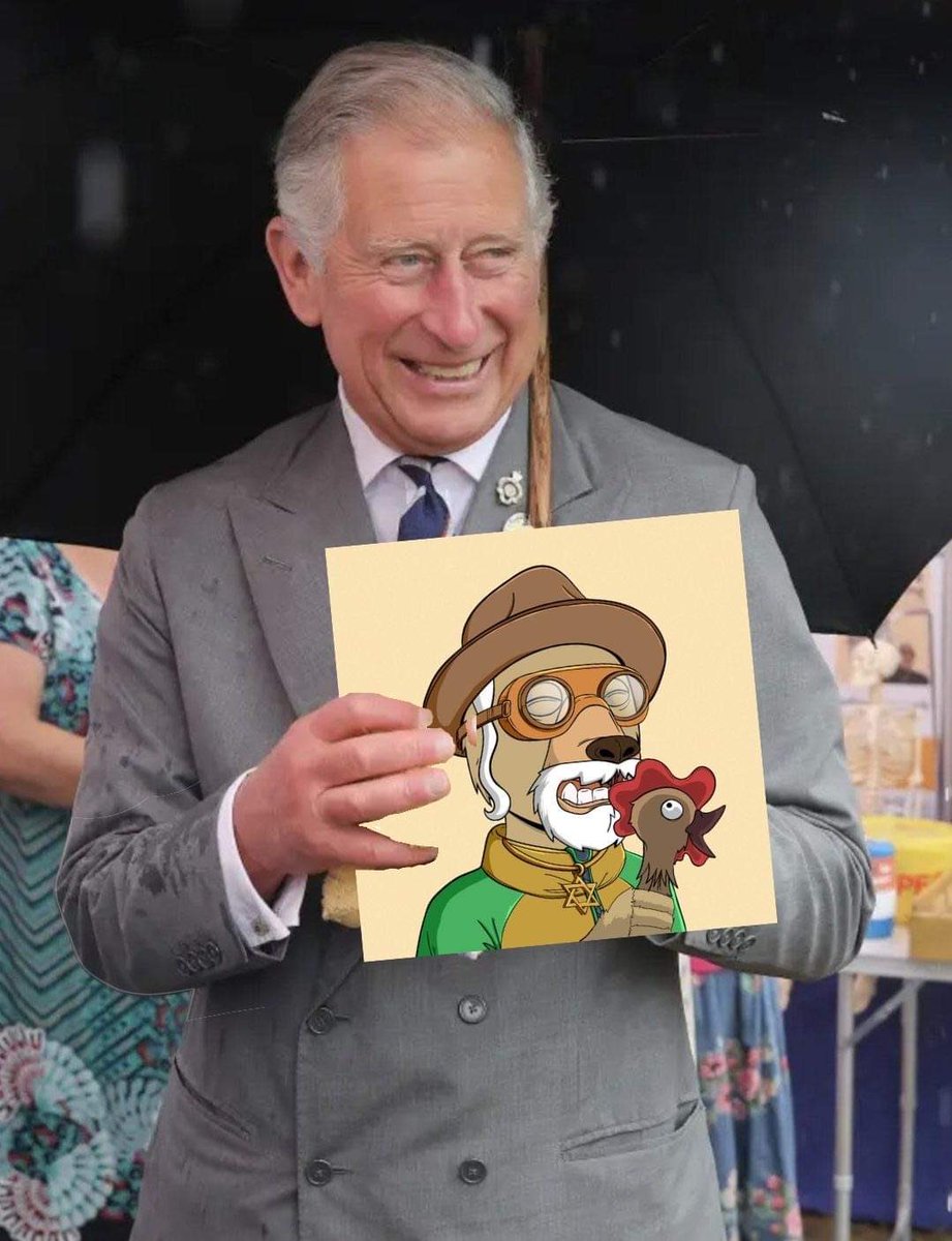TheJewsOKB's tweet photo. We caught wind that his royal highness 🤴🇬🇧 King Charles is going to buy and mint a dozen #TheJewsOKB NFTs ✡️🇮🇱

 #meme #TheJewsNFT #NFT #royalmint #QueenElizabeth #JewBears #KingCharles #SHALOM https://t.co/hV2sfnwgzS