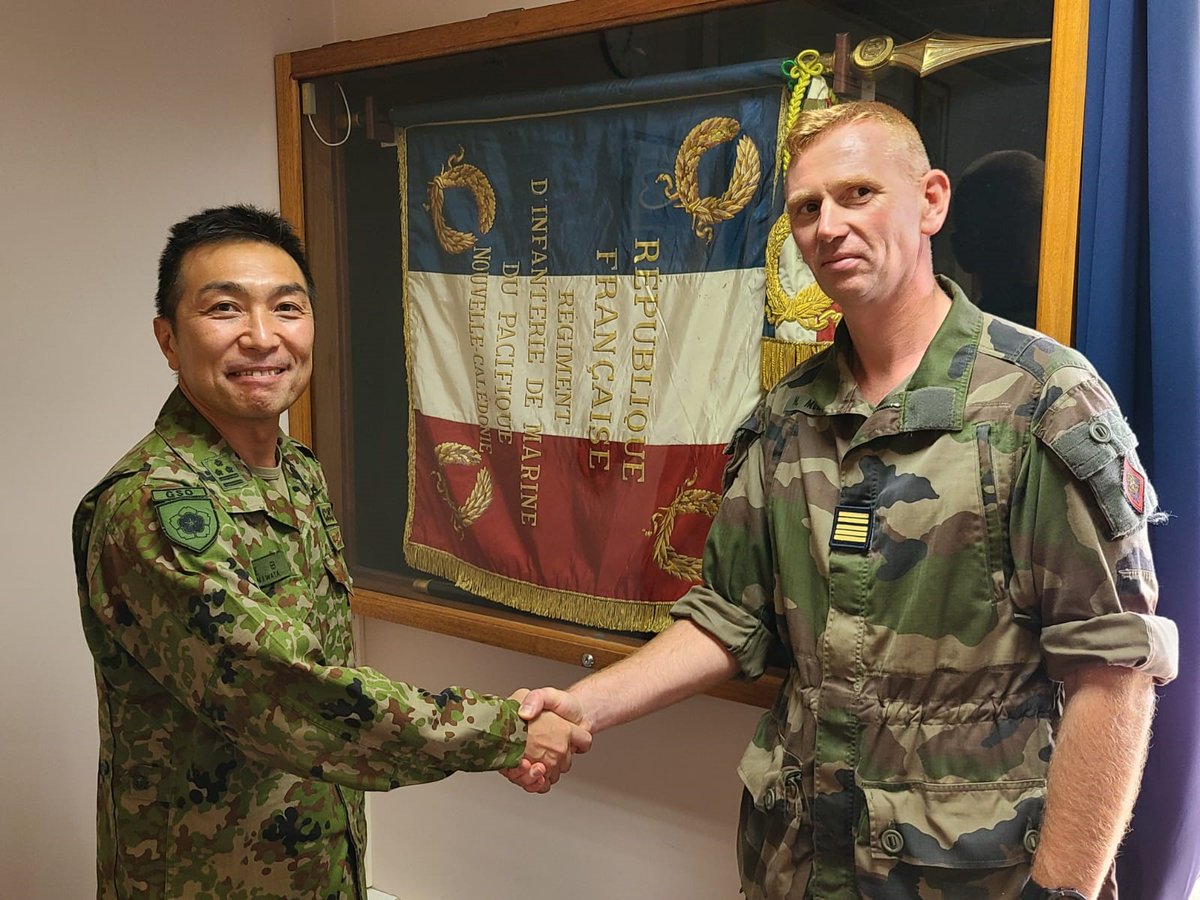 ambafrancejp's tweet photo. Une délégation 🇯🇵 #JGSDF s'est rendue en Nouvelle-Calédonie du 4 au 9 septembre pour observer l'exercice Garigliano du #RIMaP-NC et renforcer la coopération avec @FANC_Officiel 🇫🇷 https://t.co/kfw4DaLxZh