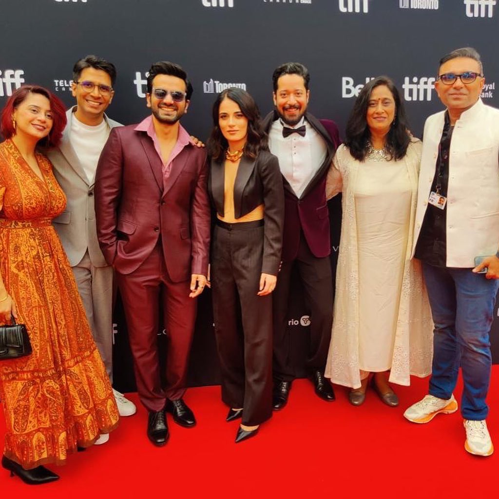 Winning hearts! So thrilled &amp; proud of the tremendous love our coming-of-age sibling drama #KaccheyLimbu received at its World Premiere at the 47th Toronto International Film Festival <a href="/TIFF_NET/">TIFF</a>. Our stars <a href="/radhikamadan01/">Radhika Madan</a> <a href="/rajatbarmecha/">Rajat Barmecha</a> &amp; introducing @ayushmehra007