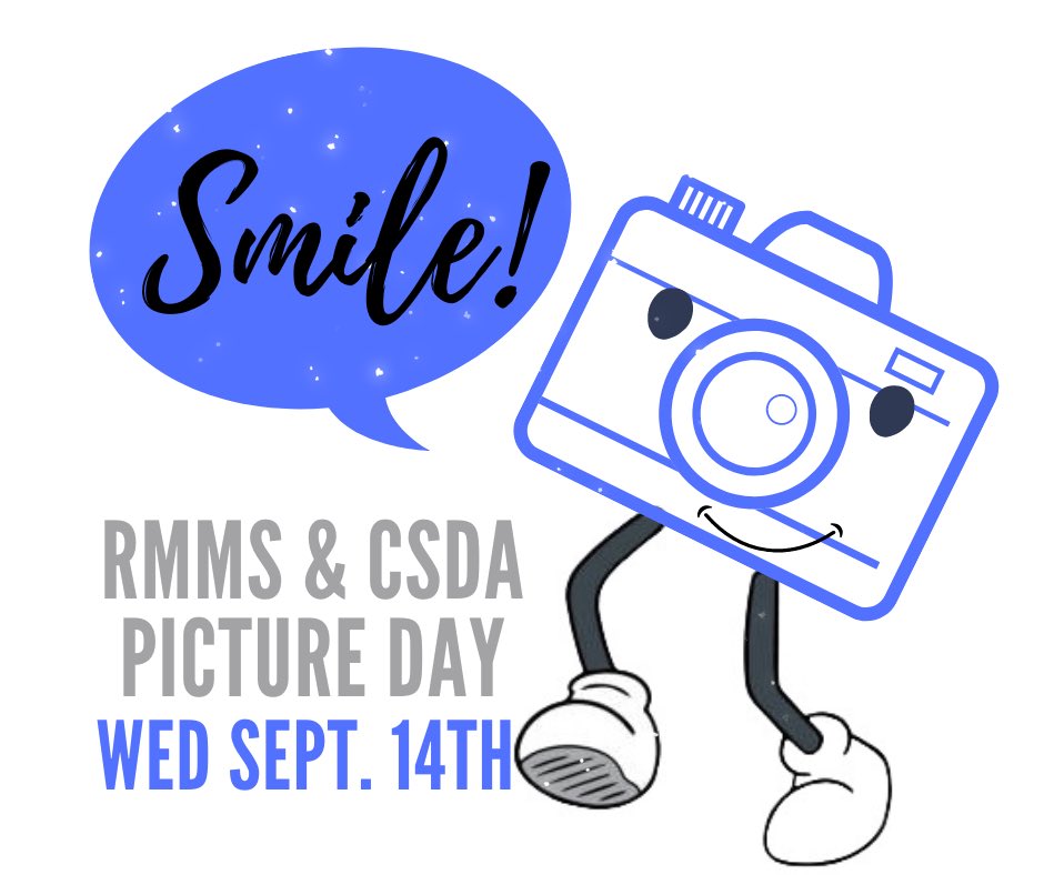 📢 Mark those calendars 📆. Picture Day for both schools is this Wednesday, September 14th 📸 <a href="/RMMSBlueJays/">RMMSBlueJays</a> <a href="/CSDA_News/">CSDA-News</a>