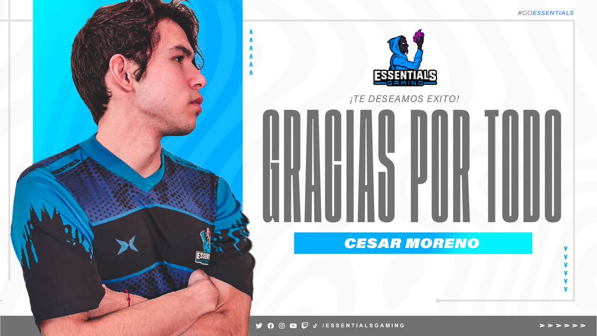 EssntialsGaming's tweet photo. INFINITAS GRACIAS

Queremos agradecer a @cesarmoreno291 por el compromiso mostrado durante estos años. 

¡Mucho éxito en tus nuevos proyectos!

#GoEssentials🔥 #fifa https://t.co/fm0rTMQxxE