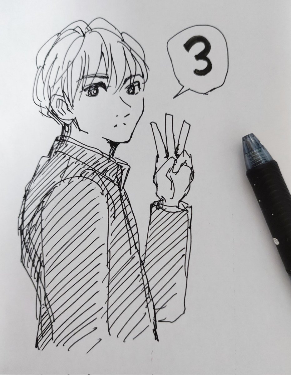 @y_ysi いよいよあと3日で配信開始なので、今日から超地味なカウントダウン絵(ボールペン1発描き)を投稿して行く😄
ていうかまだ1キャラしか公開してないからこの子しか描けんやんけ!
まあいいか...