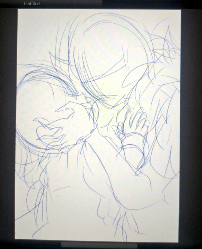 ちなみに1枚目でこんなの描きたい!ってなって線画してこうなる 