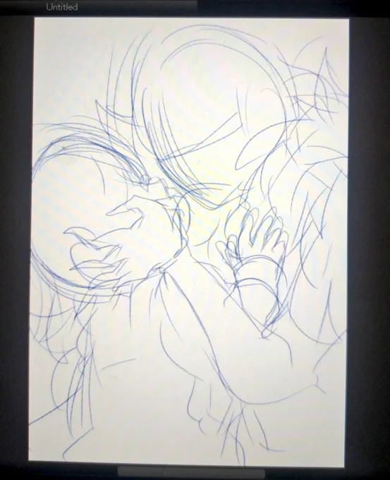 ちなみに1枚目でこんなの描きたい!ってなって線画してこうなる 
