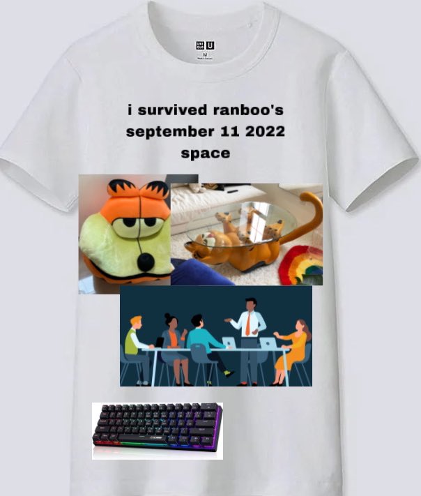 You know what time it is. get your shirts #ranboospace