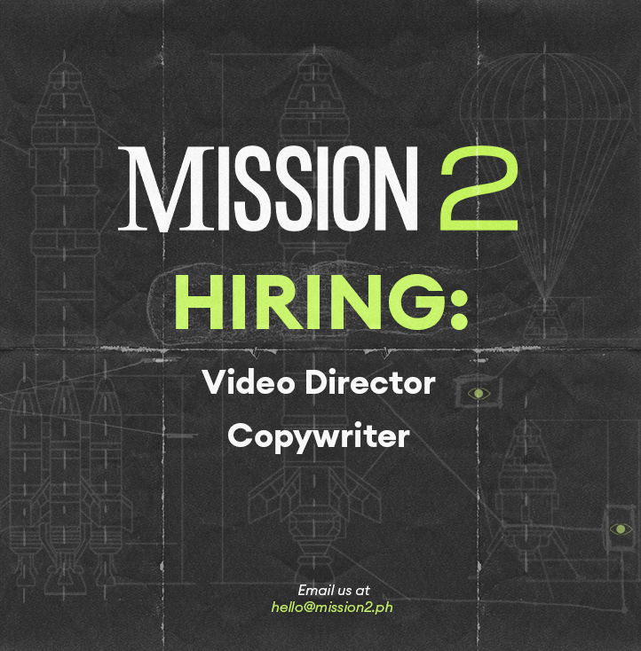 We’re blasting off with new and exciting projects to cap the year! Join our team and begin your journey into the wild world of content! Email us your CV at hello@mission2.ph along with your favorite meme! Tbh, great memes > cover letters 😉

#hiring #mayopeningbadyan