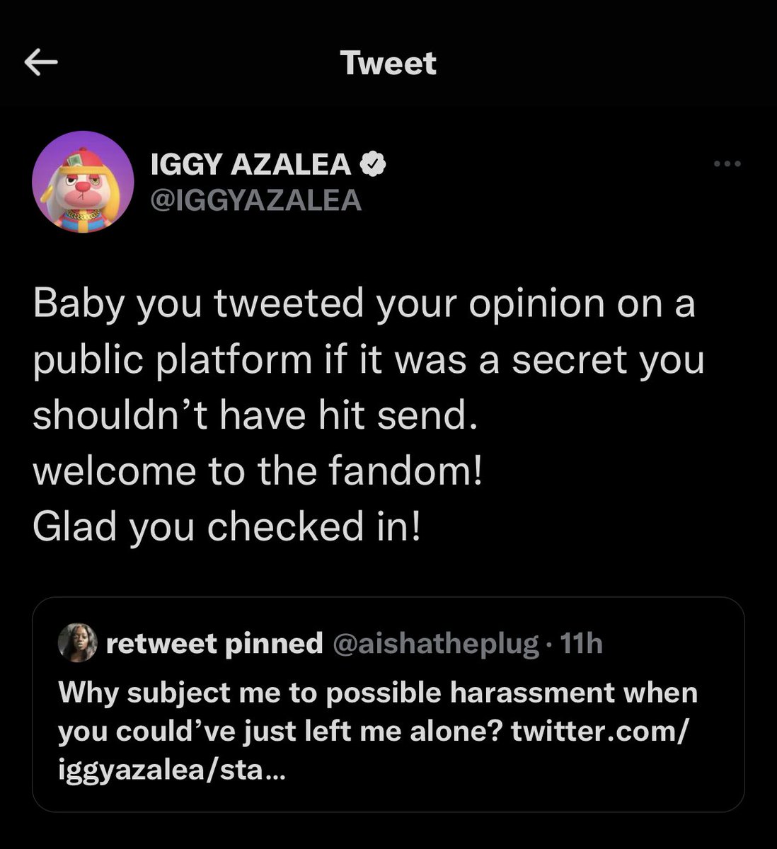 lurkingbullshit's tweet photo. you wanna @ celebrities being an asshole but then cry like a baby bc they actually responded and they got people defending them and you don’t like it? then get off the internet, always assume you’ll get a reply, it might and it might not happen. https://t.co/O0Kq95MtqG
