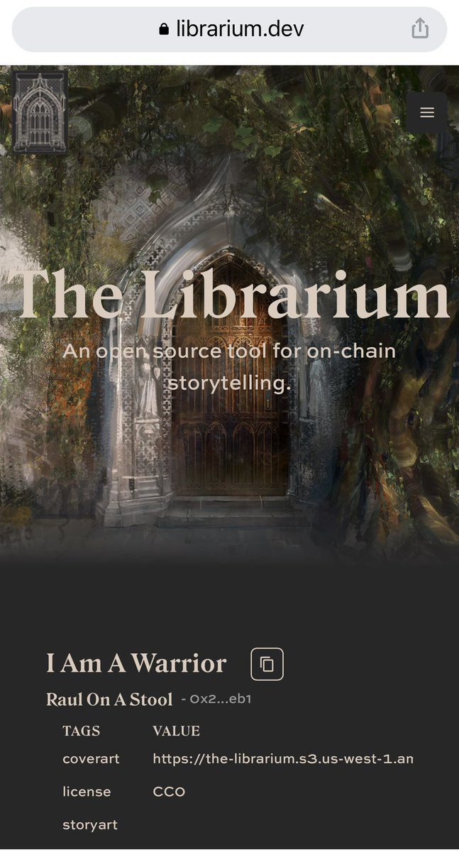 Timshel's tweet image. we built Librarium.dev as a platform for collaborative world-building &amp;amp; composable publishing

buildoors/creators working at the edge of experimental media, apply here for a write pass

✎ gloot.xyz/librarium 

the goal is intentional inclusivity &amp;amp; learning together