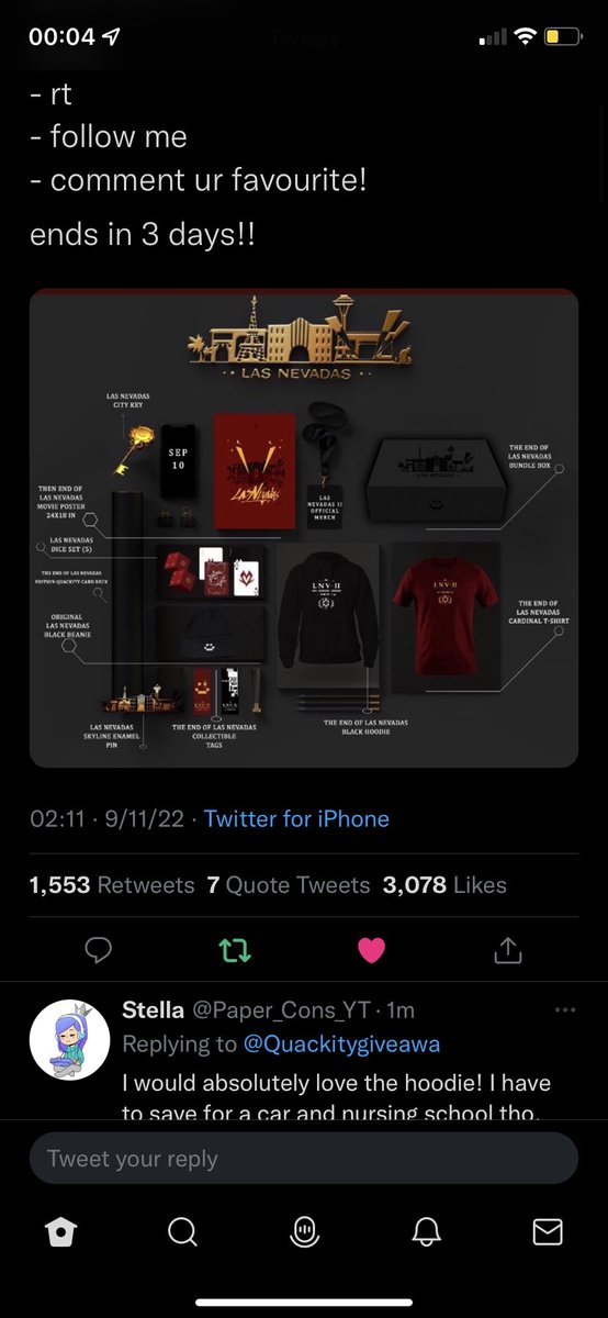 Paper_Cons_YT's tweet photo. @Quackitygiveawa I would absolutely love the hoodie! I have to save for a car and nursing school tho, but I’d love the hoodie from one of my first comfort streamers🖤😍🥰 https://t.co/b6VsgRf5VV