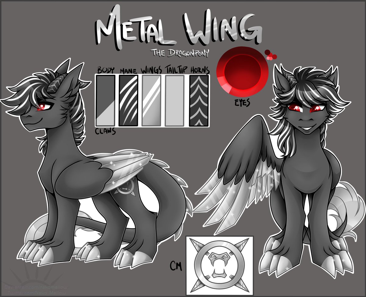 Metal9Wing's tweet photo. I’ve finally got myself a ref sheet after 5 years. Thanks to @Neko_Mellow for this awesome work! It’s always a pleasure to see the finished result. https://t.co/4gcDNx2Ec7