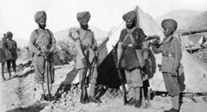 gurshamshir's tweet photo. Today is 126th anniversary of epic  Battle of #Saragarhi fought on 12 September 1897 between 21 brave Sikh soldiers of 36th Sikh Regiment and 10,000 Afghans. This battle is considered as unprecedented example of  bravery shown by Sikh soldiers for their colonial masters. https://t.co/RP7XsBQstz