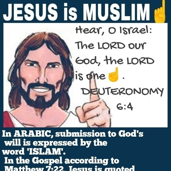 Johnhere10's tweet photo. #NickisTeaPartys
Do not let your arrogance avert you from accepting truth
Never gamble with your eternity ,Nor take any chance, search truth
Jesus said "God is One, worship the Lord your God"
Allah stated "I'm the only God to be Worshiped, I'm One" , "No Trinity "
Search truth👇 https://t.co/wXFlyRujlj