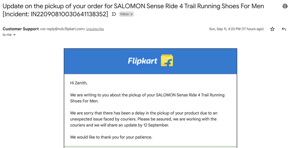 Zenith_Karri's tweet photo. @Flipkart @flipkartsupport What is wrong with your support? The order pickup date keeps getting pushed to the next day every day. Am I ever going to get my money back? https://t.co/8ddpDilb1W