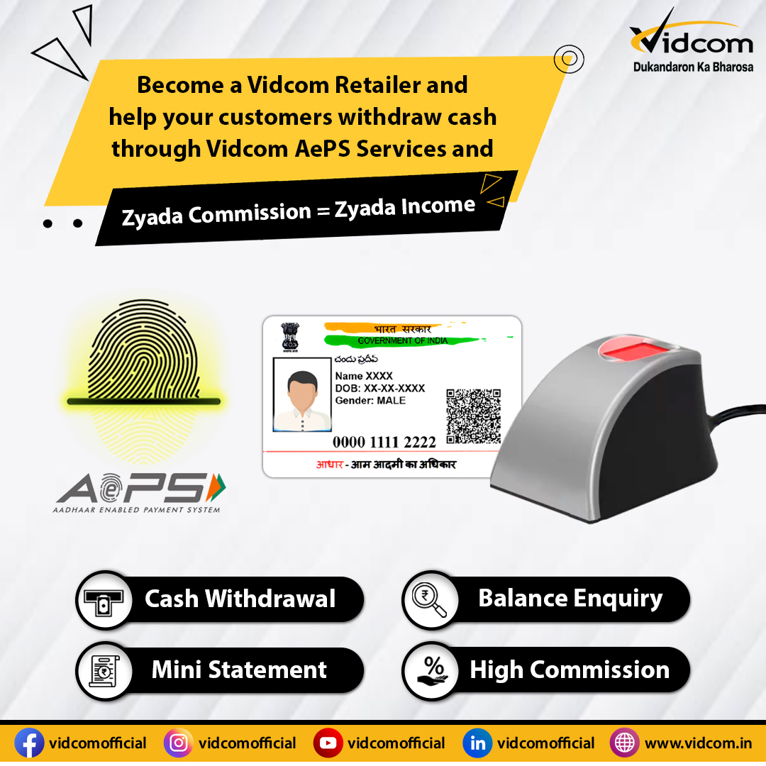 VidcomS's tweet photo. Connect with #vidcom for the robust and safe #AEPS transaction & earn the highest #commission in the #fintech industry.
.
visit us at https://t.co/zysfC8JMsU or call 0120-4798444 / 022-40162593
.
#india #financialservices #digitalindia #retailers #cashwithdrawal #fintechnews https://t.co/kmRoIfTqDS