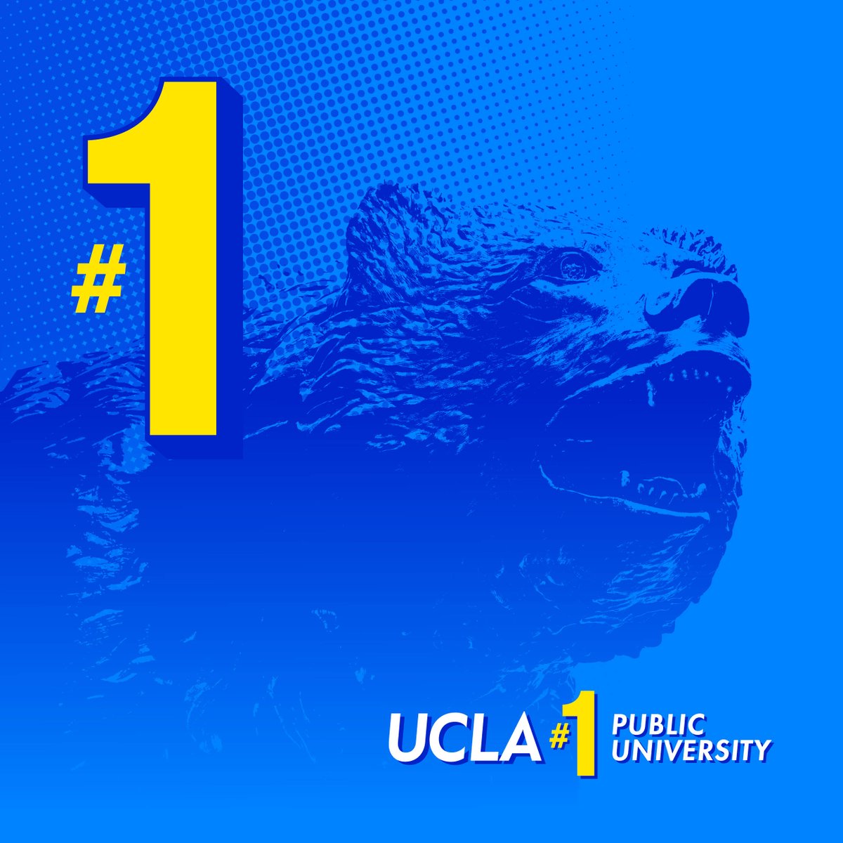 Bruins! Thank you for making UCLA the #1 public university, 6 years in a row by U.S. News & World Report !💙 🐻 💛 Learn more for full announcement + details. #1UCLA ucla.in/3De4E7W