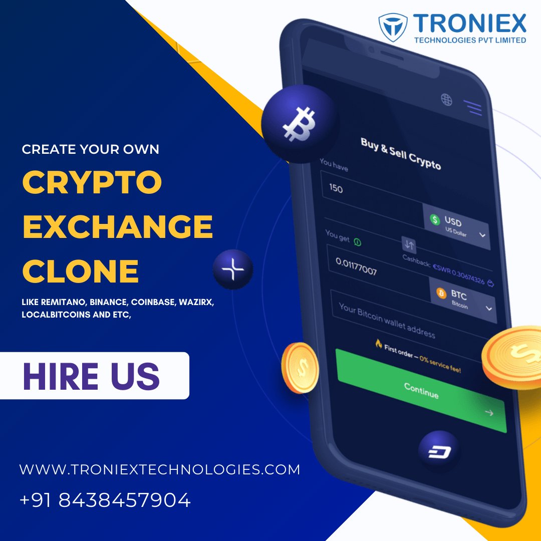 Troniextech's tweet image. Get your crypto exchange clone script at Troniex Technologies. Get Demo - sales@troniextechnologies.com | +91 8438457904
#cryptoexchange #exchangeclonescript #troniex