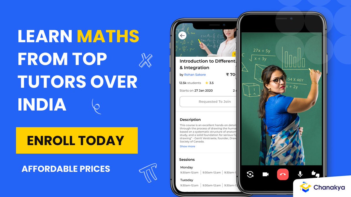 my_chanakya's tweet photo. Need to learn Mathematics? We got you covered. We will help you find the best tutor for you.

We bring you best tutors across India to help you learn better and ace the class.

Please click here to download the app https://t.co/Ak1k1ZJInW 

#education #edtech #onlinelearning https://t.co/kr0H15RamH
