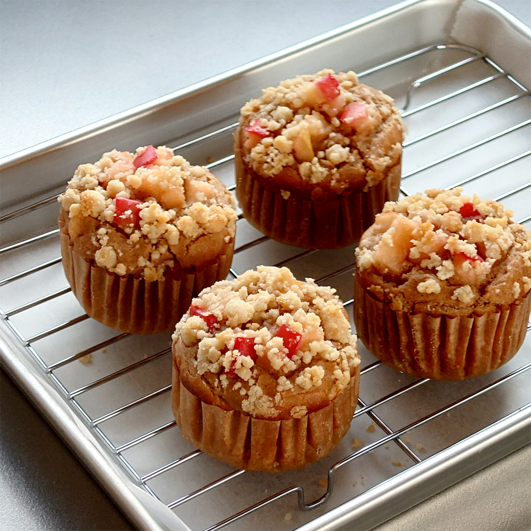 全粒粉アップルシナモンマフィンのレシピ