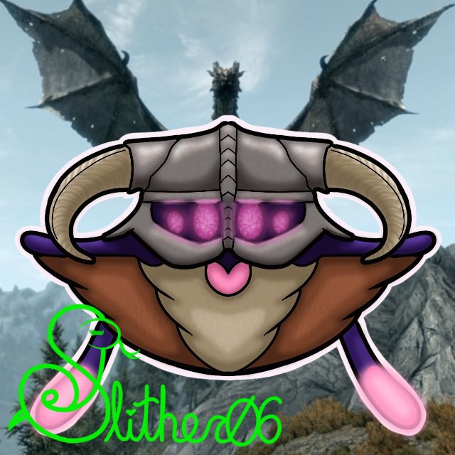 SlitherO6's tweet photo. Some #skyrim themed makes! First is a pure black/tan scale I did (took 5ish months as it was done brush stroke by brush stroke), second I was testing a cartoony textured style, and third is the wonderful Dumpling! #DumplingDoodles #Alduin #art #digitalart #artist https://t.co/N24M40COEz