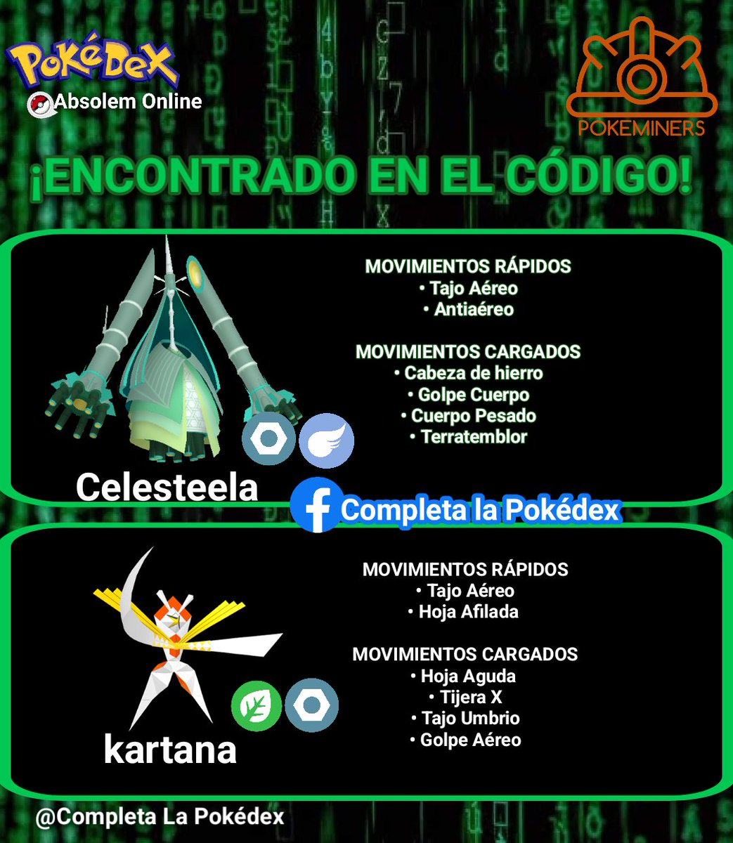 PokemonGoAbs's tweet image. 🔰 ¡ENCONTRADO EN EL CÓDIGO! 
***** próximamente en Pokémon Go *****

#CompletaLaPokédex #PokémonGo 
#CódigoPokémonGo #Pokeminers