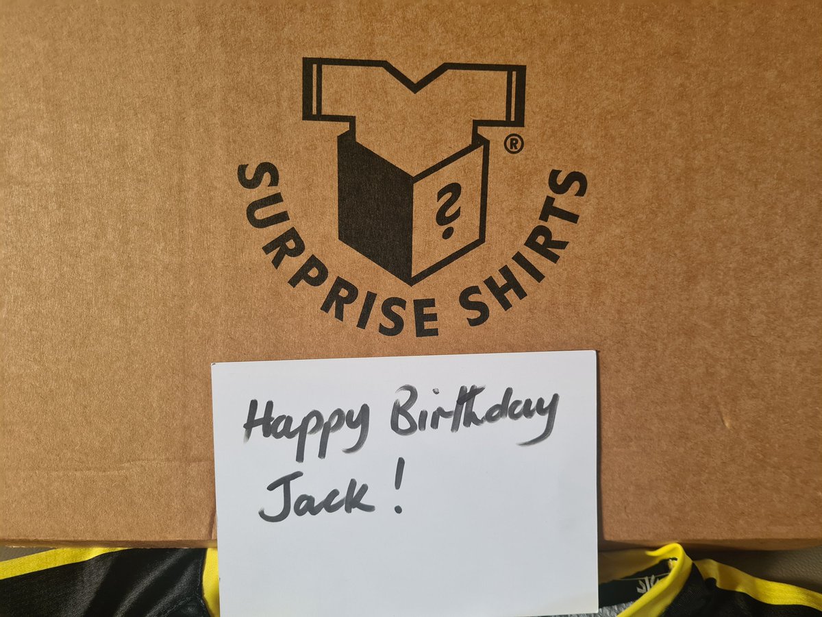 Linzmuppet's tweet photo. @SurpriseShirts Another classy shirt for Jacks 15th birthday, thanks as ever for chosing so well. Loving the personal touch with the birthday message too 🥰 @JackGrice18 https://t.co/8GKqYkGIMx