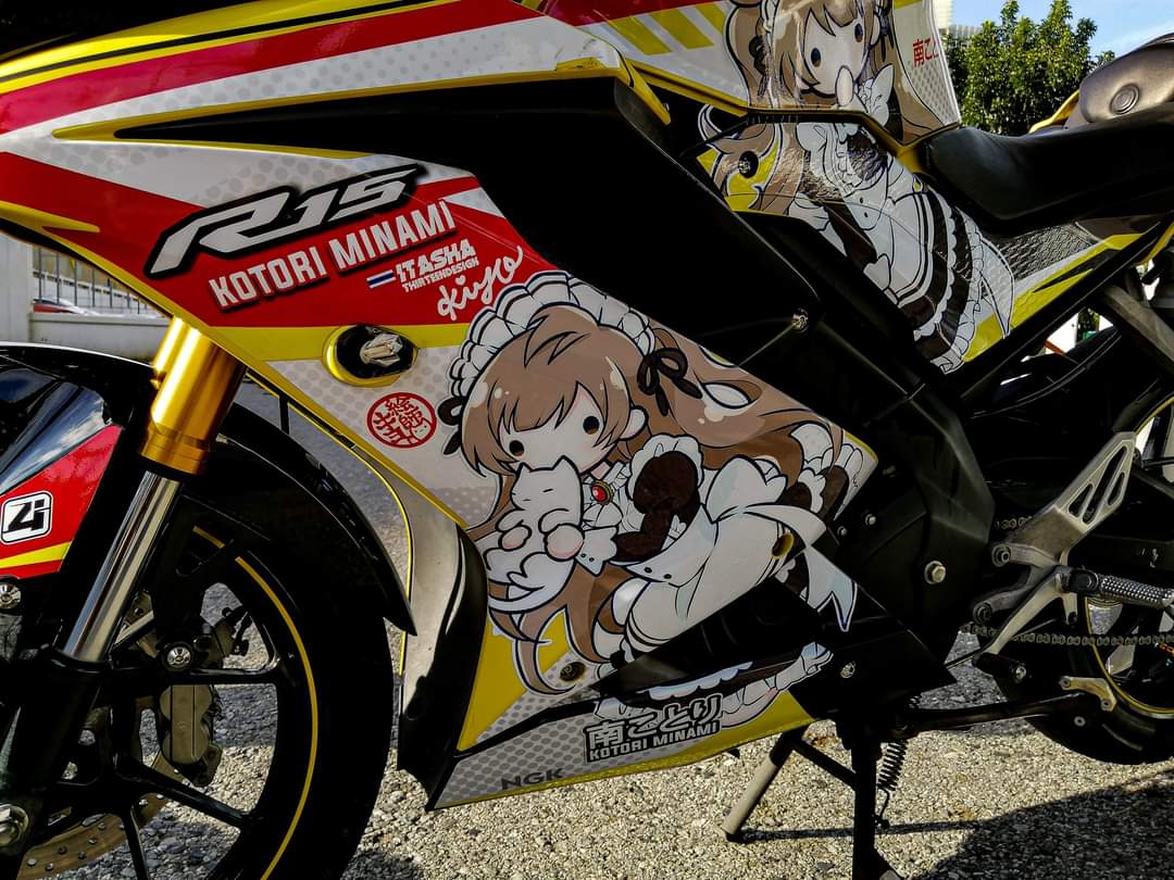 AVCitashaclubTH's tweet photo. Happy Birthday to Kotori Minami ❤️
Motorcycle : Yamaha R-15
Decals : Kotori Minami from LoveLive!
Owner : Sorn Kijsanayotin 
#itashaclubthailand #itansha #yamaha #R15 #kotoriminami #lovelive https://t.co/p5WqFghkmA