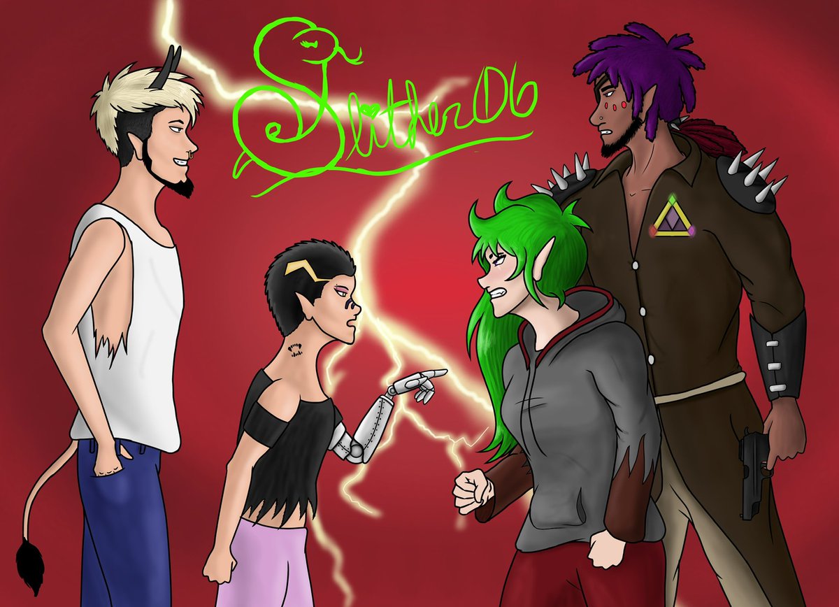 SlitherO6's tweet photo. #ocs artwork I’ve done! All characters belong to me #art #artwork #digitalart #AnguisEverstons #VincentLixenton #LuciusEverstone #CurreEverstone #artist https://t.co/k5vz0NN7Ag