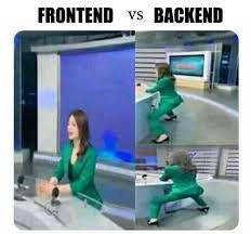 flointech's tweet image. Front end vs Back end in one picture 😂😅

#100DaysOfCode #DEVCommunity
