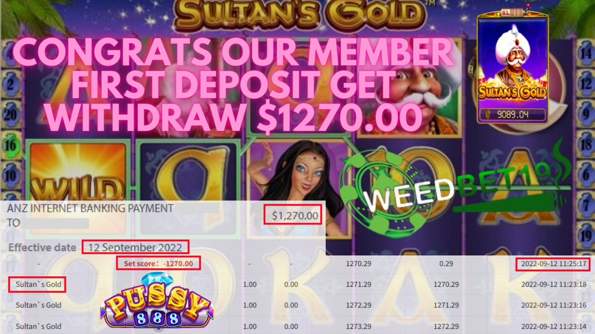 weedbet19's tweet photo. 🎉Congratulation To Weedbet19 Member Get Withdraw🎉

💨 Platform : Pussy888
💨 Game : Sultan`s Gold
💨 Deposit : $20
💨 Withdraw : $1270

Join us now and become the next winner💓
WhatsApp CS1 : https://t.co/bORMXkxb0s https://t.co/obljBEvywU