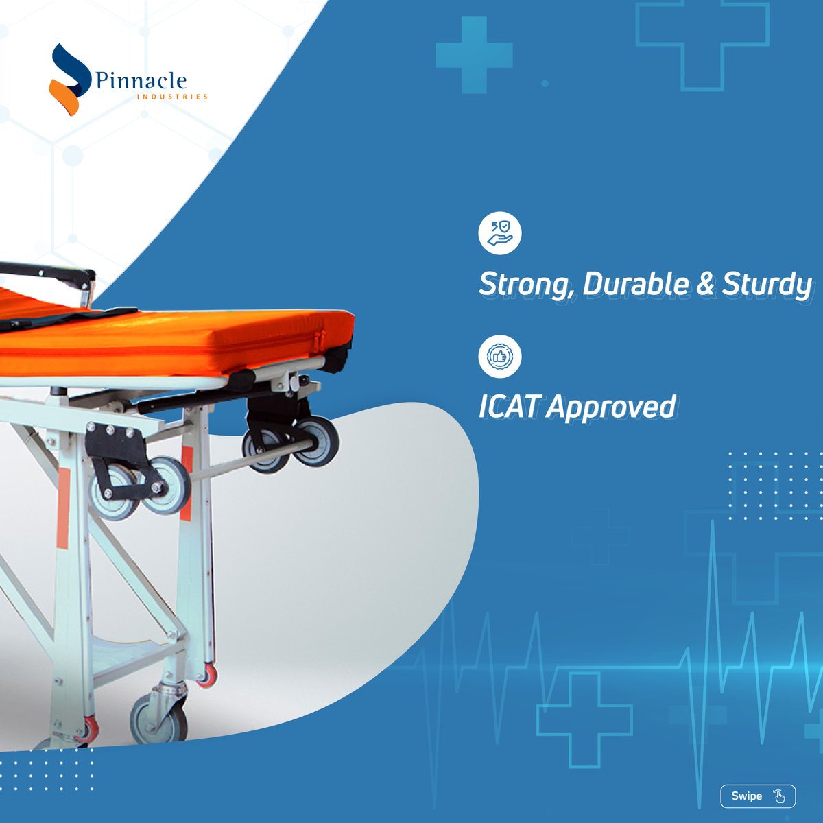 pinnacle_ind's tweet photo. Introducing our latest range of ambulance stretchers specially designed for Maruti Suzuki EECO ambulances to safely transfer the patient in emergency situations. The strong,durable,sturdy, #ICATapproved #AIS125certified #EECOAmbulanceStretchers,ensure smooth transport operations. https://t.co/wm0chxAOlB
