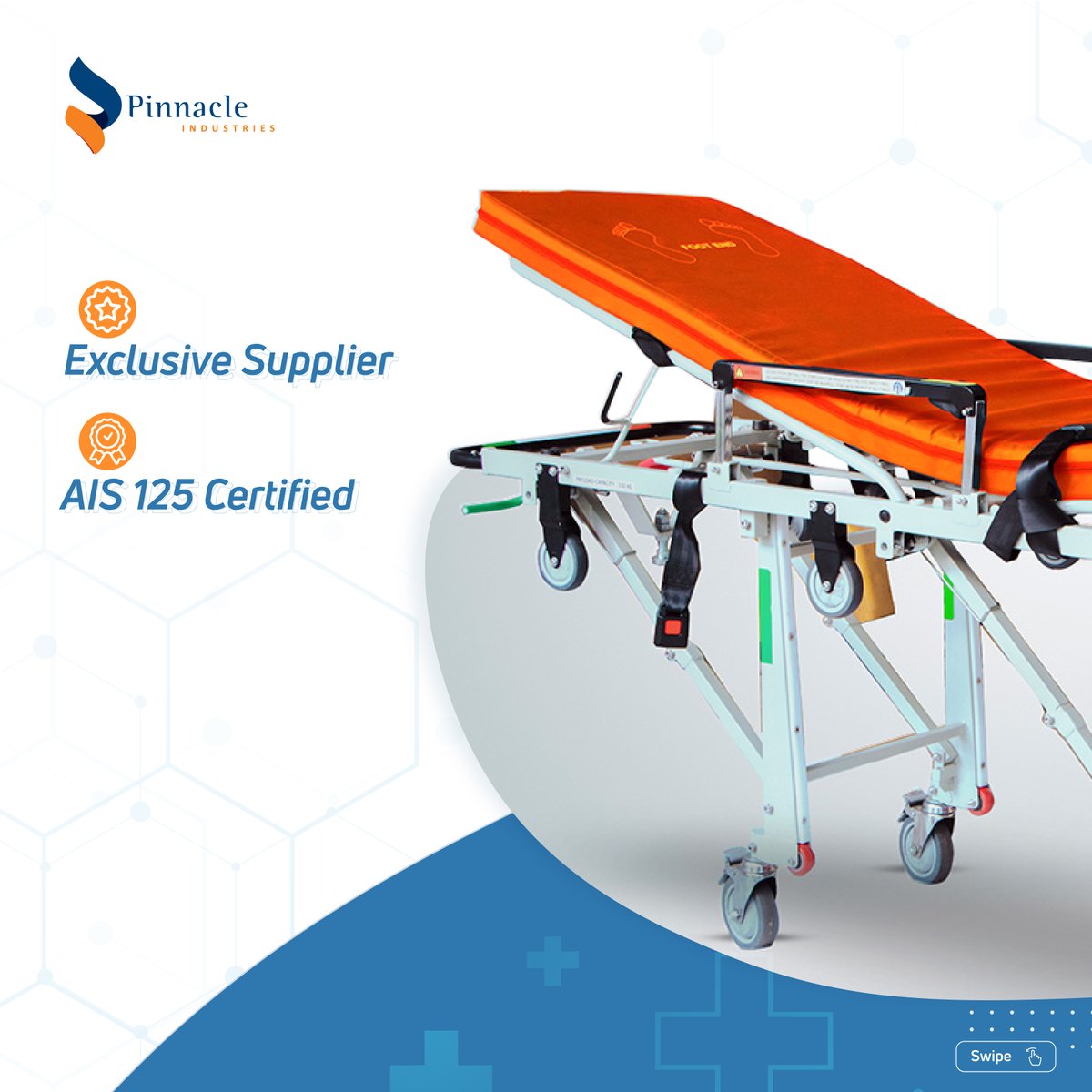 pinnacle_ind's tweet photo. Introducing our latest range of ambulance stretchers specially designed for Maruti Suzuki EECO ambulances to safely transfer the patient in emergency situations. The strong,durable,sturdy, #ICATapproved #AIS125certified #EECOAmbulanceStretchers,ensure smooth transport operations. https://t.co/wm0chxAOlB