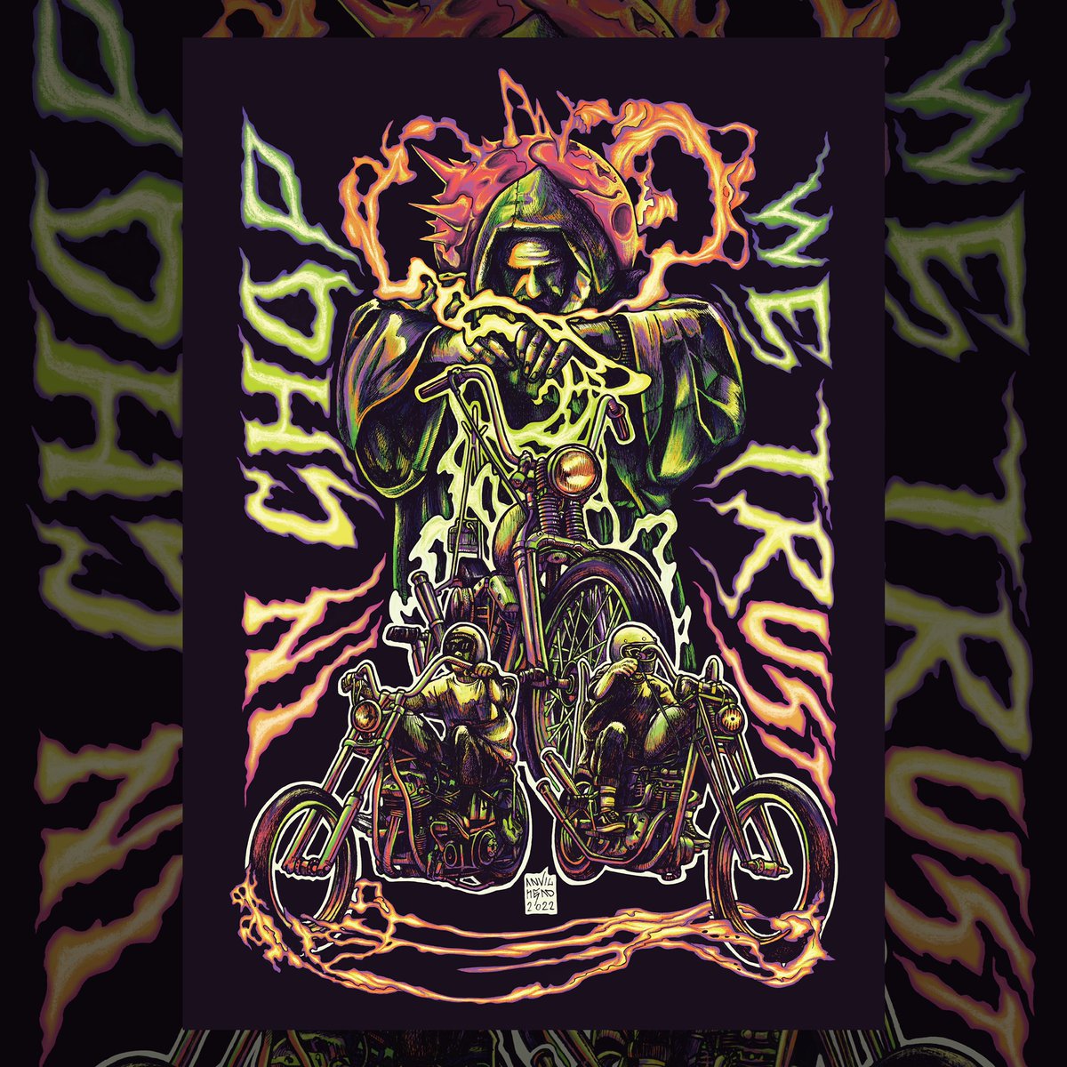 " In Chop We Trust "  my new poster design ✍🏾⚡️🇹🇭 #posterdesign #psychidelic #nft #NFTCommumity #NFTCommunity #nftcollectors #NFTcollectibles