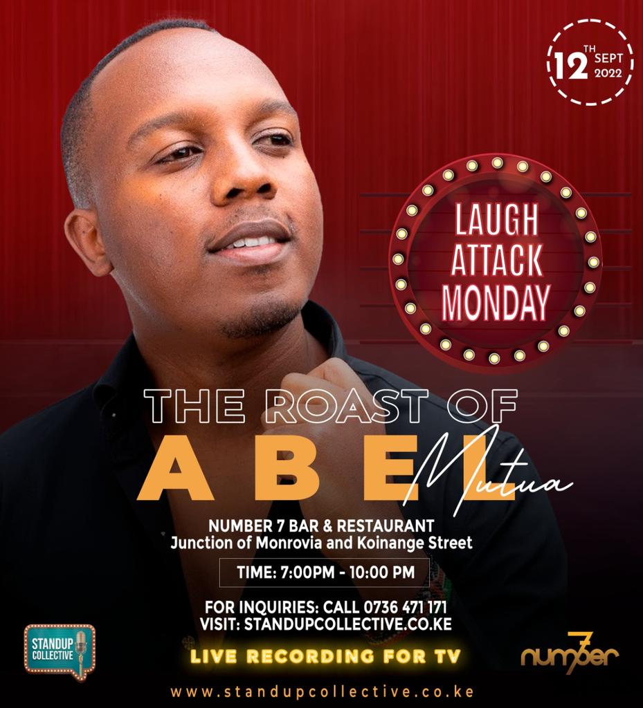 Sherehe_Plug's tweet photo. β’ #Nairobi #Comedy β’
π€: Live recording of #RoastHouse: The Roast of @MutuaAbel!
ποΈ: Sept 12th 2022
π: @number7nairobi, Koinange Street
β: 7pm - 10pm
ποΈ: Reservations Only
π: https://t.co/5Ol56ZD04f
Cc:
@Standupcollectv
@ShowmaxKenya
@KipNoey
#standupcollective https://t.co/UG9RDYfT5R