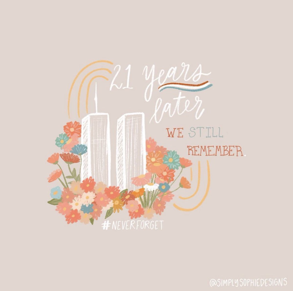 Healing and Peace
Regardless of location
Mental health is real.
Collectively, we remember. Collectively, we #NeverForget.
Image via @simplysophiedesigns on IG ✌🏽🙏🏽

#September11 #Healing #Trauma #MentalHealth